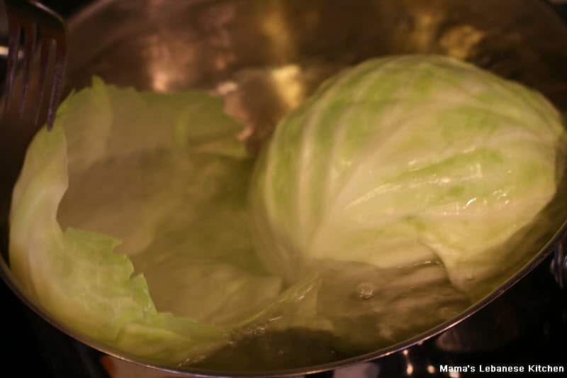 Boil and separate leaves with fork