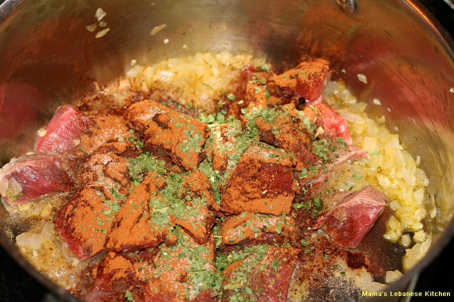 Saute Beef with Spices | Mama's Lebanese Kitchen